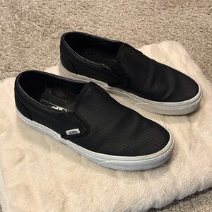 Vans perf leather Women’s Classic Slip-On in Black/White
